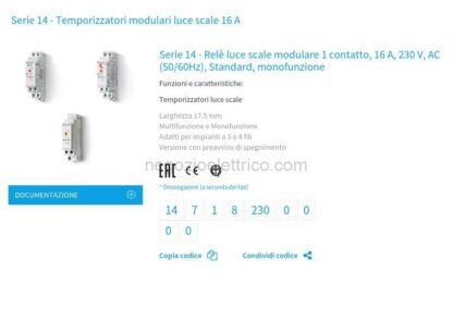 FIN147182300000 luce scala din 17.5mm 1no 20minpuliziasca - immagine 2