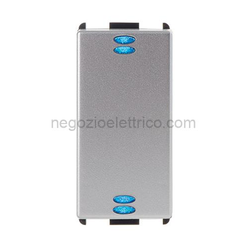 MSTHA10011 Pulsante Doppio 5/24V 10mA c/LED S.STEEL