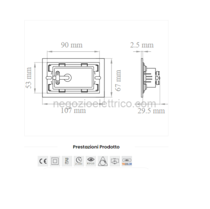 LMPSPLED503MC segnapasso 3.2w tricolor - immagine 2