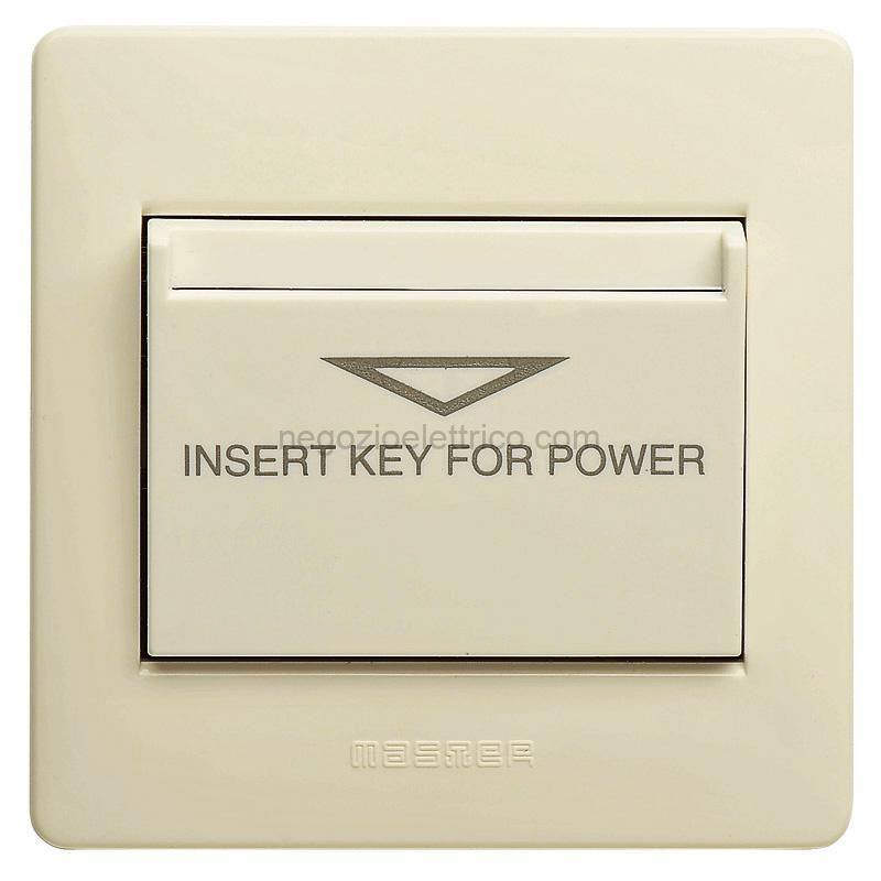 MSTM22062 MIXMO Interrutore Badge 16A Beige