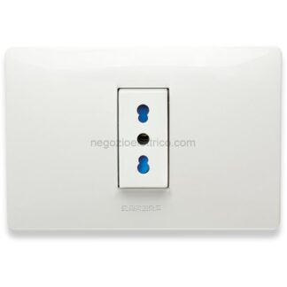 MSTMK21159 MIX Presa 2P+T 10-16A Biv. c/Placca Bian