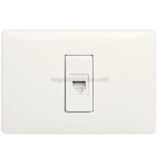MSTMK21216 MIX Presa RJ12 1Plug 6-6 c/Placca Bianca