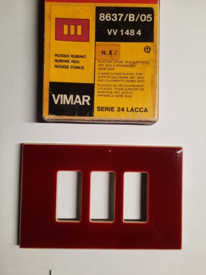 VIW08637/B/05 placca serie lacca rosso rubino