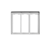 VIWC323 Cornice per 3 placche 2M alluminio