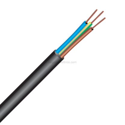 CAH053G1.5NE Cavo gommato nero 3G1,5 mmq