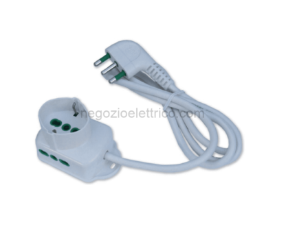 FME42107 Multipresa con 3metri di cavo 3G1mmq S17 1P40+2P17/11 Bianco