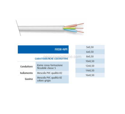 CAFRO16X0.50 Cavo Fror NPI 16x0,50mmq