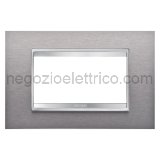 GEWGW16204MI PLACCA LUX 4P INOX SPAZZOLATO