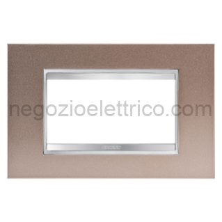 GEWGW16204MP PLACCA LUX 4P METAL.BRONZO PERLATO