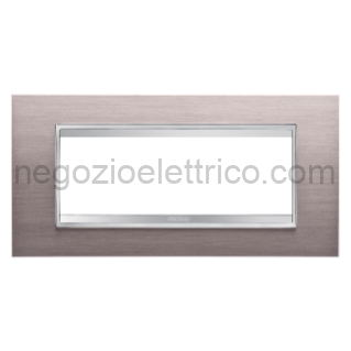 GEWGW16206MS PLACCA LUX 6P METAL.ALLUMINIO SPAZZOLATO