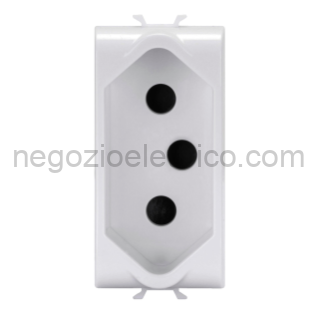 GEWGW10299 PRESA 2P+T 16A STD SUDAFRICANO 1M BIANCO