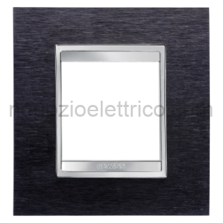 GEWGW16222MA PLACCA LUX INT.2P ALLUMINIO NERO