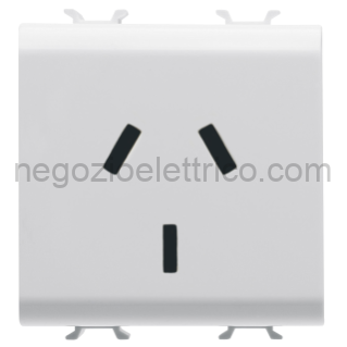 GEWGW10306 PRESA 2M 2P+T 10A ST.AUSTRALIANO BIANCO