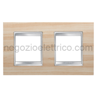 GEWGW16223LA PLACCA LUX INT.2+2P O.ACERO