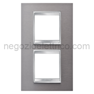 GEWGW16224MI PLACCA LUX INT.2+2P V.71 INOX SPAZZOLATO