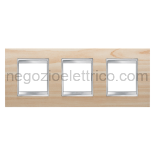 GEWGW16226LA PLACCA LUX INT.2+2+2P O.ACERO