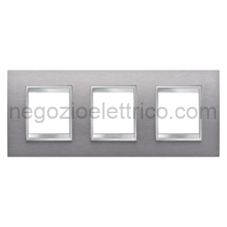 GEWGW16226MI PLACCA LUX INT.2+2+2P O.INOX SPAZZOLATO