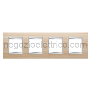 GEWGW16228LA PLACCA LUX INT.2+2+2+2P O.ACERO