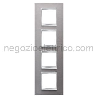 GEWGW16229MI PLACCA LUX INT.2+2+2+2P V.INOX SPAZZOL.