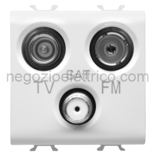 GEWGW10382 PRESA TV+FM+SAT 2M BIANCO