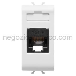 GEWGW10423 CONNETTORE RJ45 1M CAT.6 UTP BIANCO