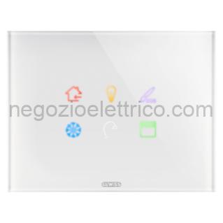 GEWGW16946CB PLACCA ICE TOUCH KNX SIMBOLI INTERC.BIA.