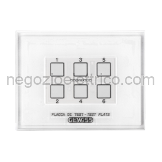 GEWGW16950 PLACCA TEST PULSANTIERA 6 CAN.KNX/EASY