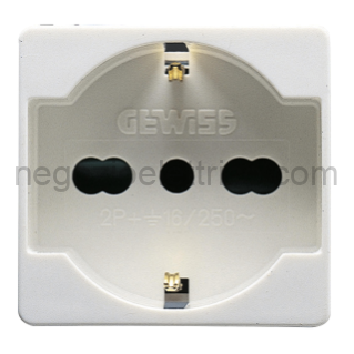 GEWGW20246 PRESA 2P+T 16A BIV.ST.ITALIANO/TED.SY/WT