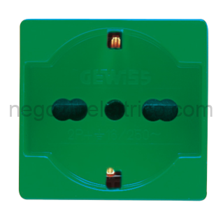 GEWGW20282 PRESA 2P+T 16A BIV.ST.ITALIANO/TED.VERDE