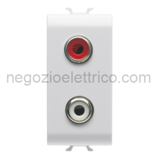 GEWGW10453 CONNETTORE DOPPIO RCA 1M BIANCO
