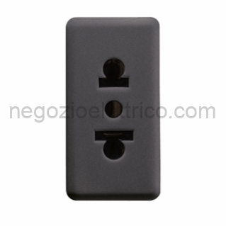 GEWGW21212 PRESA 2P+T 10/15A ST.EUROAMERICANO SY/BK