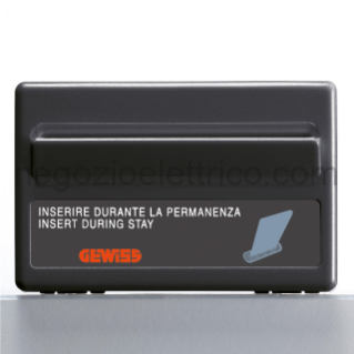 GEWGW21820 INTERRUTTORE BADGE ELETTROMEC.3M SY/BK