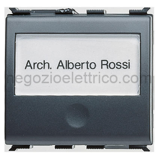 GEWGW30038 PULSANTE CON TARGA PORTANOME ILLUMINAB.