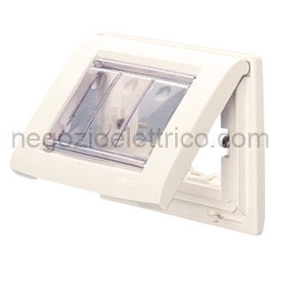 GEWGW32461 PLACCA IP55 3 POSTI BIANCO NUVOLA