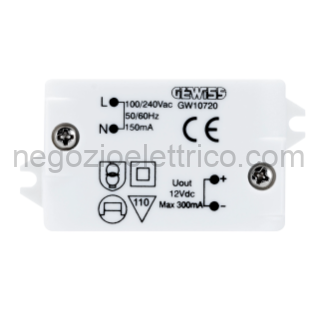GEWGW10720 ALIMENTATORE 12Vdc 300mA
