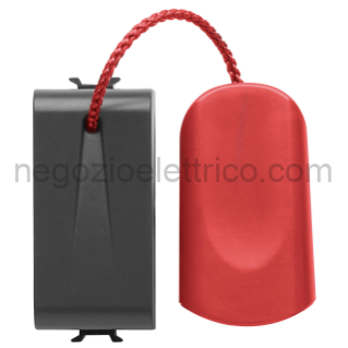 GEWGW12136 PULSANTE 1M 1P NA 16A TIRANTE NERO