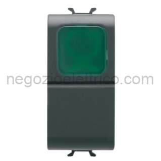 GEWGW12142 PULSANTE 1M 1P NA 16A SPIA VERDE NERO
