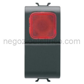 GEWGW12143 PULSANTE 1M 1P NA 16A SPIA ROSSA NERO