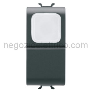 GEWGW12144 PULSANTE 1M 1P NA 16A SPIA TRASP.NERO
