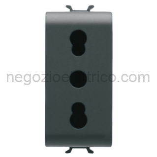 GEWGW12203 PRESA 1M 2P+T 16A BIV.P17-11 ST.ITA.NERO