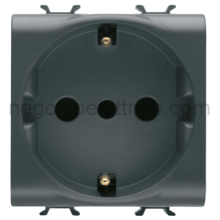 GEWGW12205 PRESA 2M 2P+T 16A P30 ST.ITA./TED.NERO