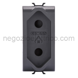 GEWGW12282 PRESA 1M 2P 10A STD.ISRAELIANO NERO