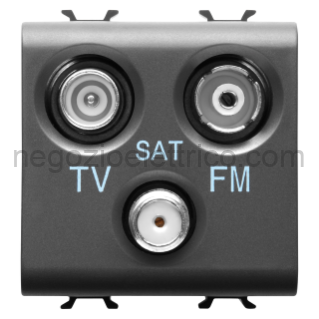 GEWGW12382 PRESA TV+FM+SAT 2M NERO