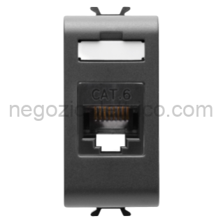 GEWGW12423 CONNETTORE RJ45 1M CAT.6 UTP NERO