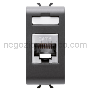 GEWGW12424 CONNETTORE RJ45 1M CAT.6 FTP NERO