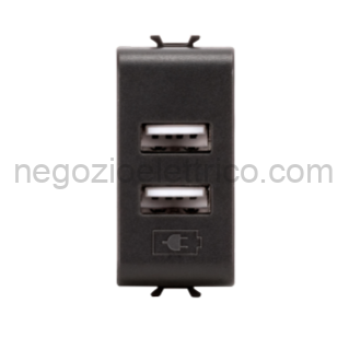 GEWGW12450 ALIMENTATORE DOPPIO USB 1M NERO