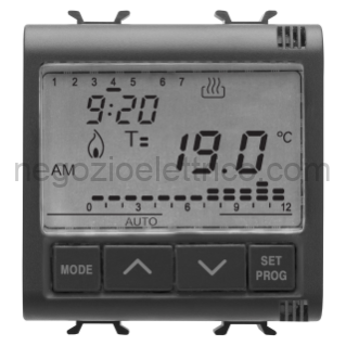 GEWGW12703 CRONOTERMOSTATO INCASSO 2M 230Vac NERO