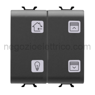 GEWGW12757 PULSANTIERA 4 CANALI EASY - NERO