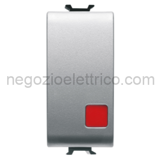 GEWGW14138 PULSANTE 1M 1P NC+NA 16A ARRESTO TITANIO
