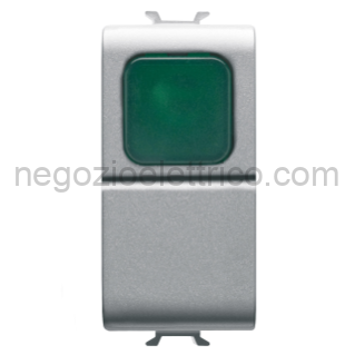 GEWGW14142 PULSANTE 1M 1P NA 16A SPIA VERDE TITANIO
